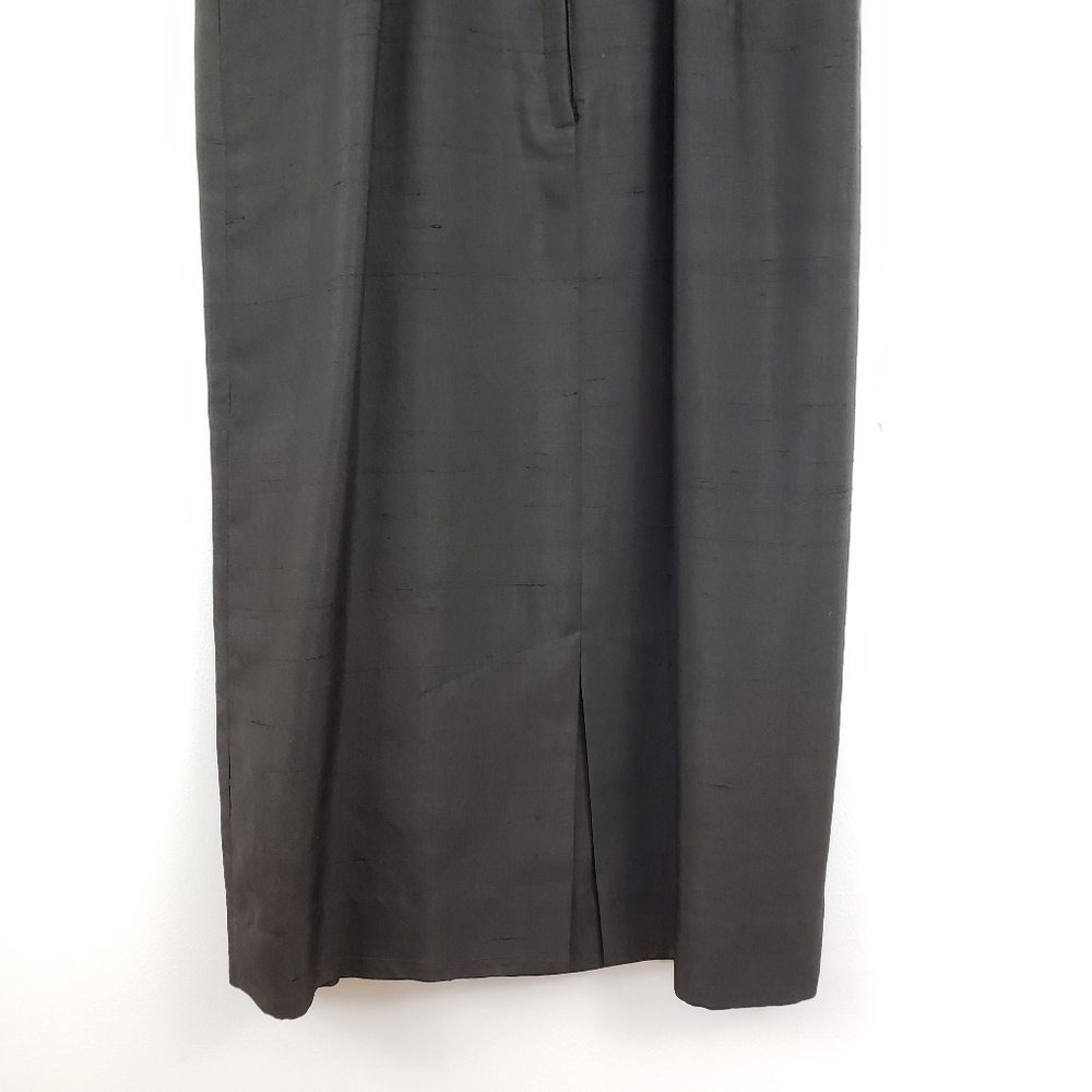 VTG Miss Elliette Black Silk Shantung Wiggle Dress - Picture 7 of 9